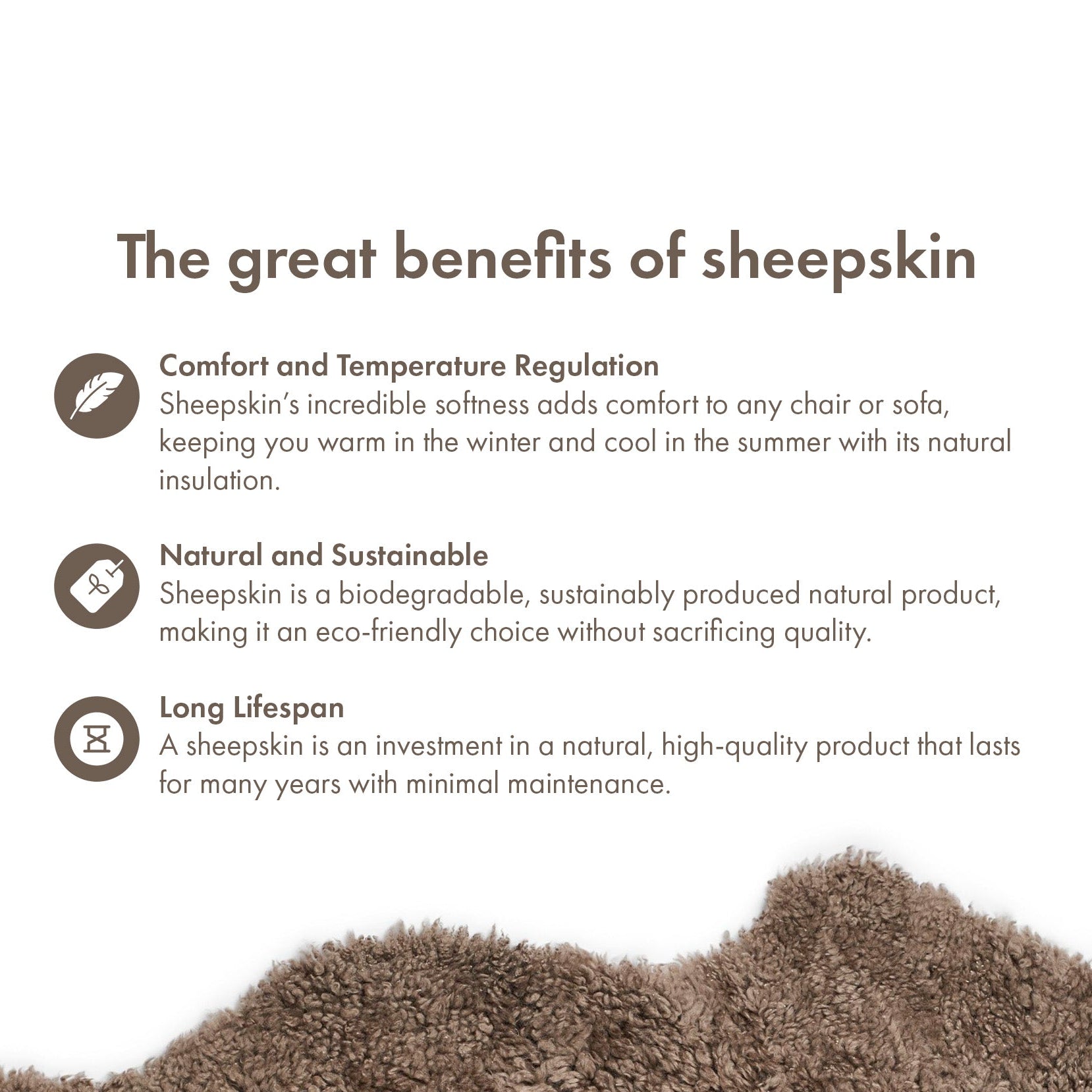 Merino Sheepskin | Short Wool | approx. 35 in