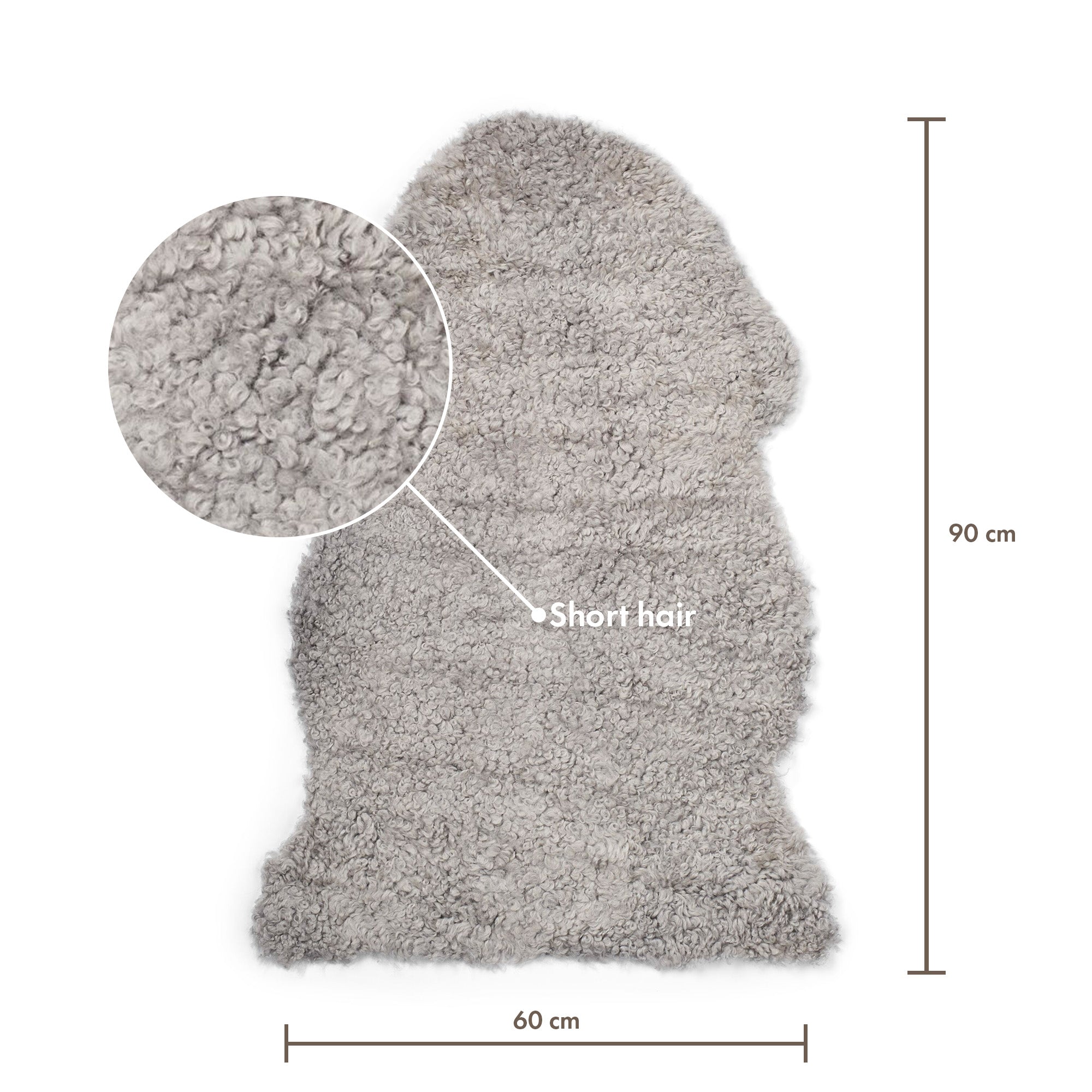 Merino Sheepskin | Short Wool | approx. 35 in