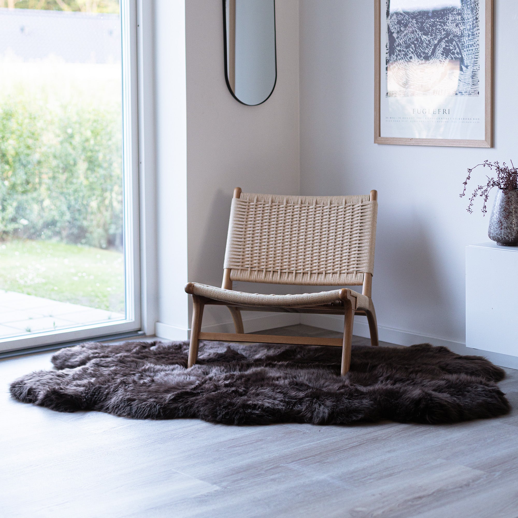 Merino Sheepskin Rug | Long Wool | 67x43 in