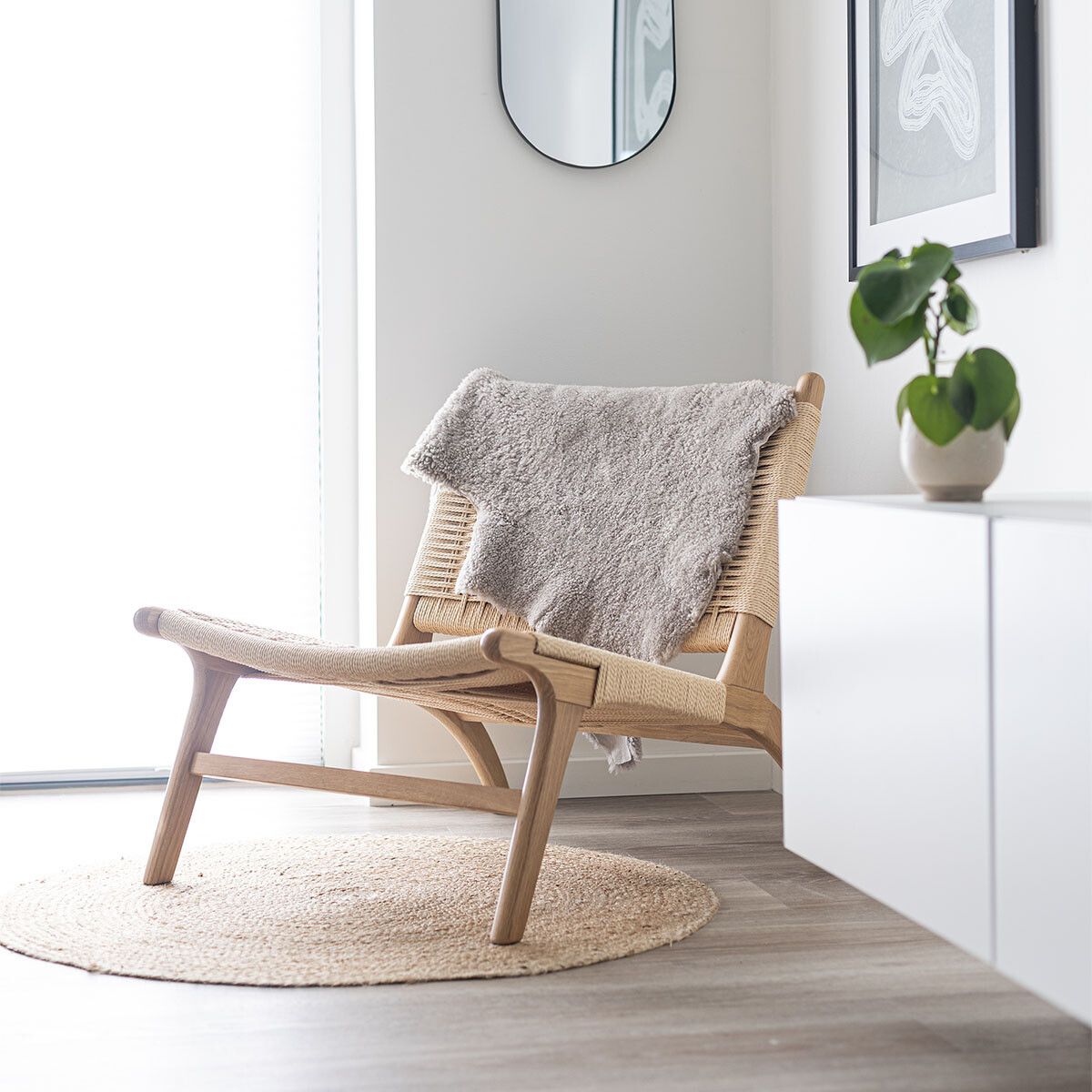 Merino Sheepskin | Short Wool | approx. 35 in Ivory